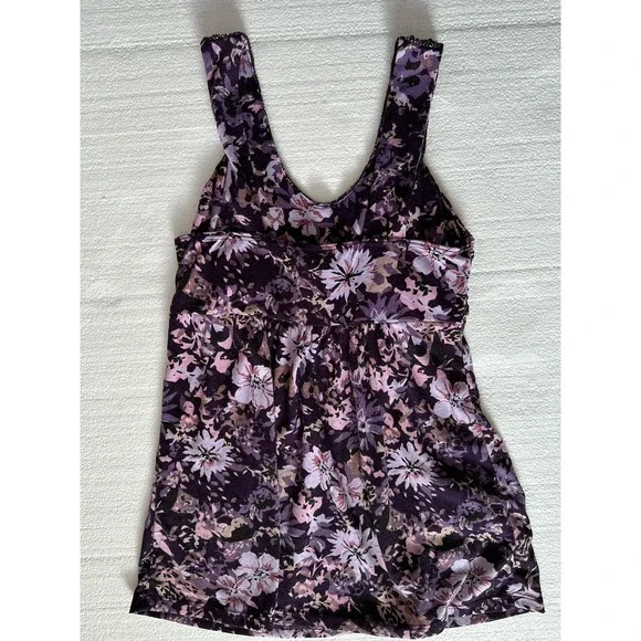 Vanity Y2K Babydoll Tank Top Women Beaded Sequins Fairy Purple Size Small Summer - Picture 6 of 8